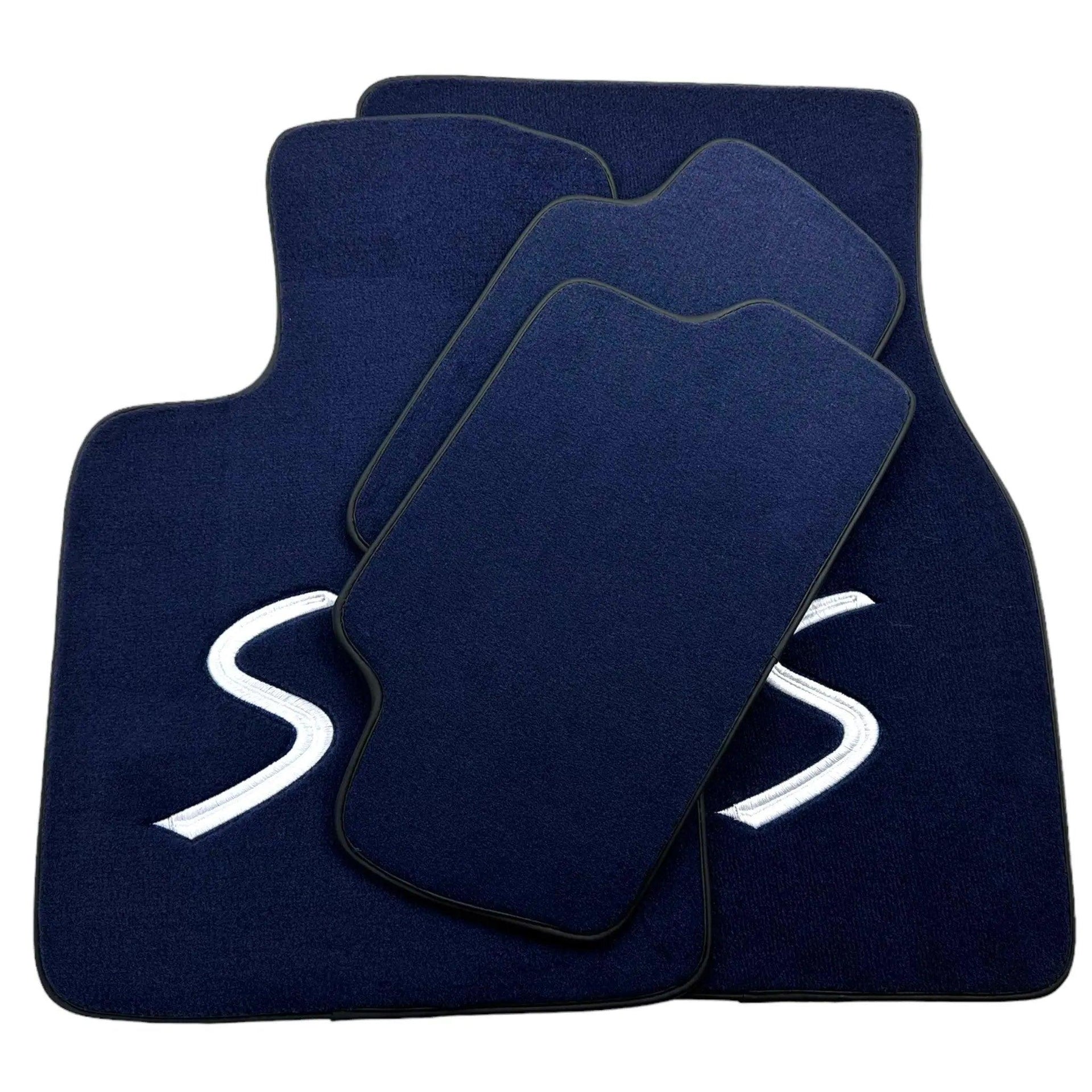 Dark Blue Floor Mats for Mini Cabrio F57 Convertible (2016-2023) - AutoWin