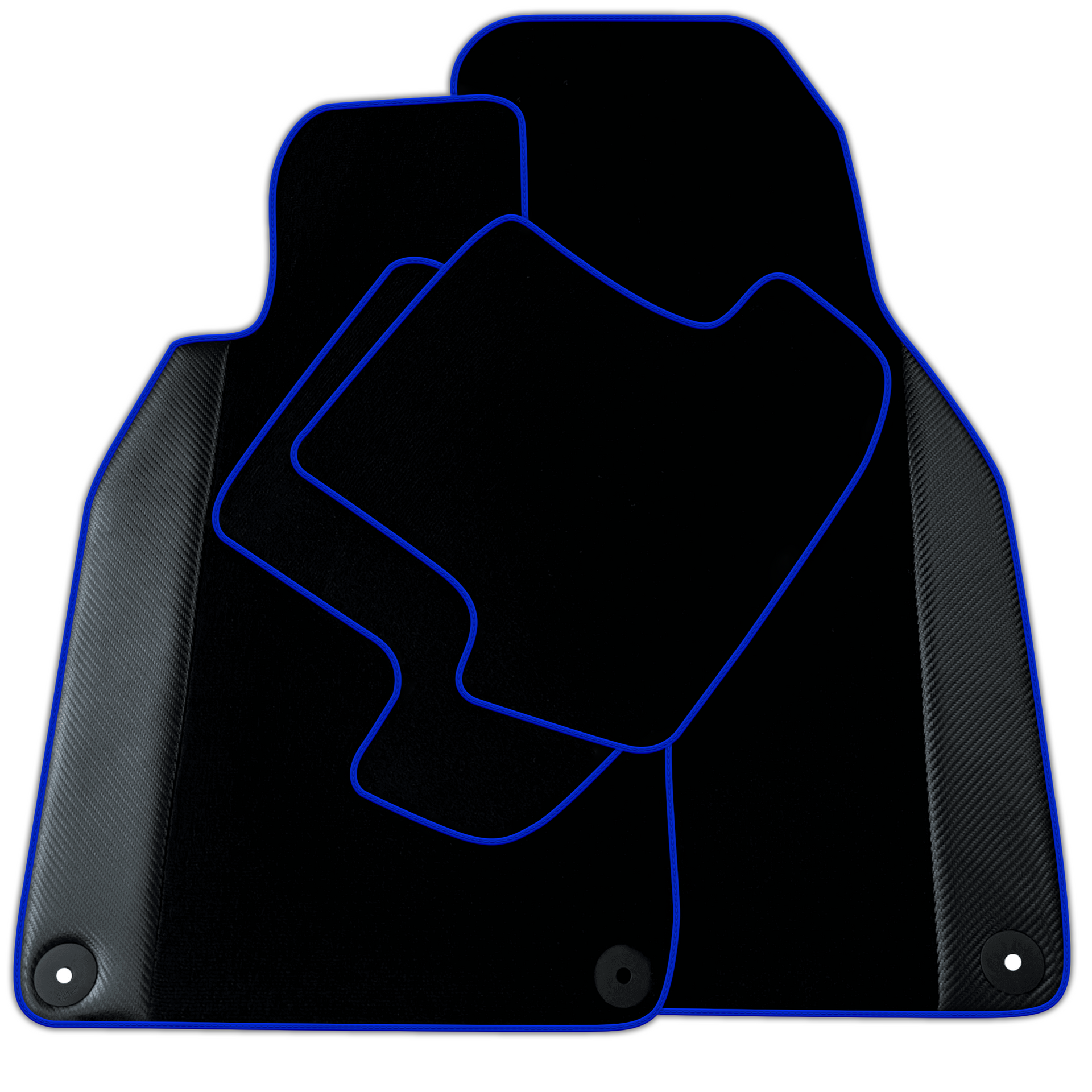 Black Floor Mats for Porsche 991 (2012-2019) with Carbon