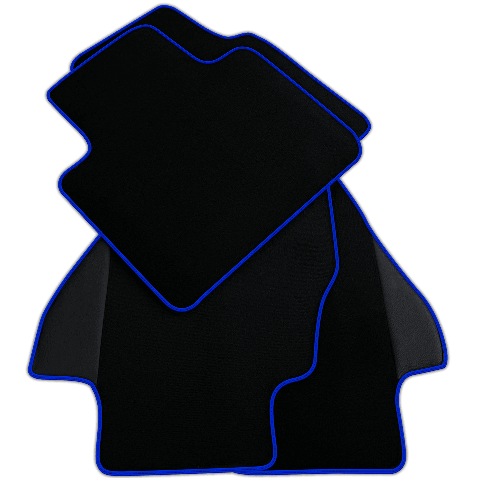 Custom Black Floor Mats for Ferrari Dino 308 GT4 (1973-1979) with Leather