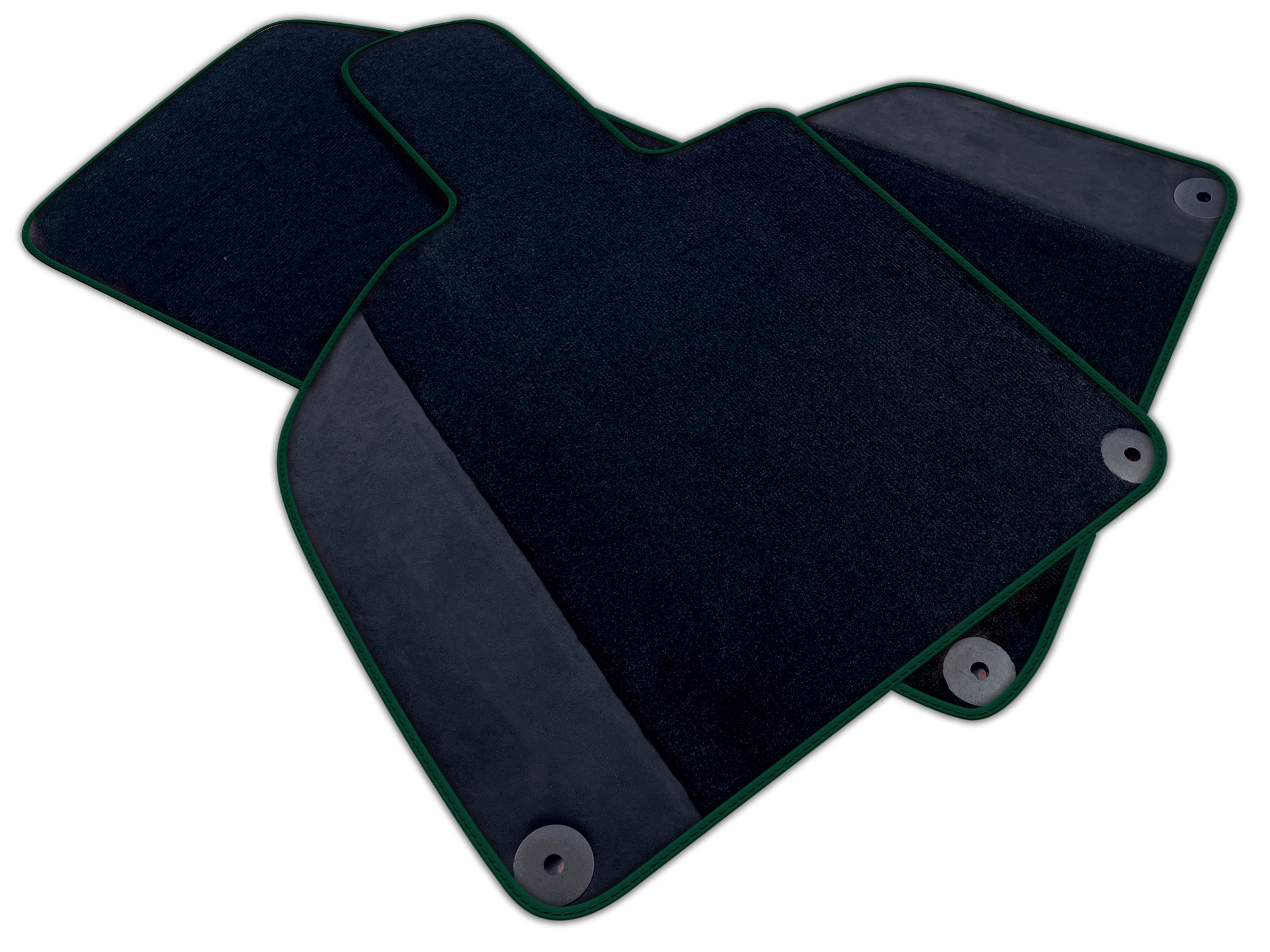 Custom Black Floor Mats for Lamborghini Huracan with Alcantara Leather