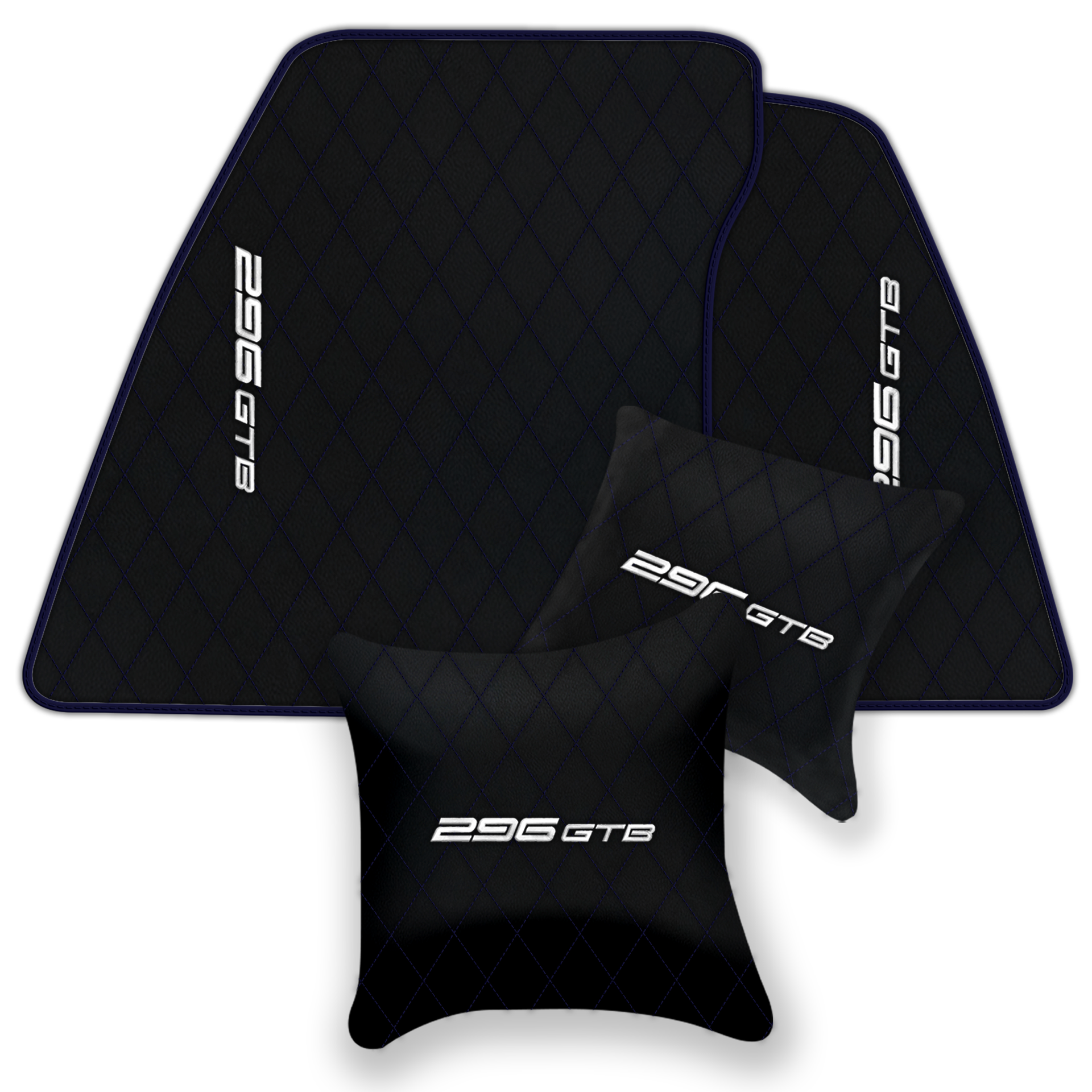 Premium Custom Black Leather Floor Mats for Ferrari FF (2011-2016)