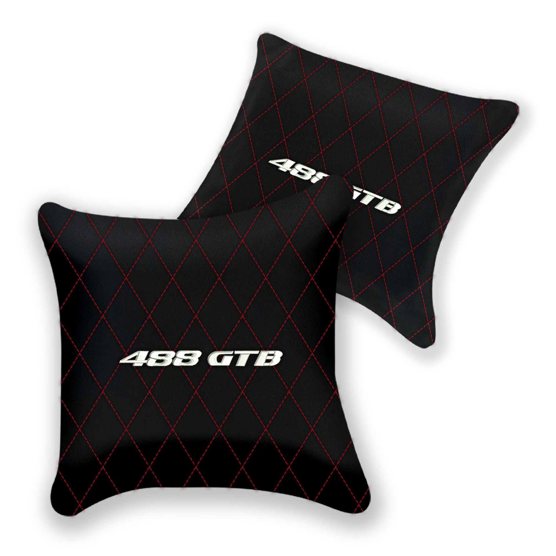 Customizable Black Leather Pillows for Ferrari 458 Italia (2009-2015)