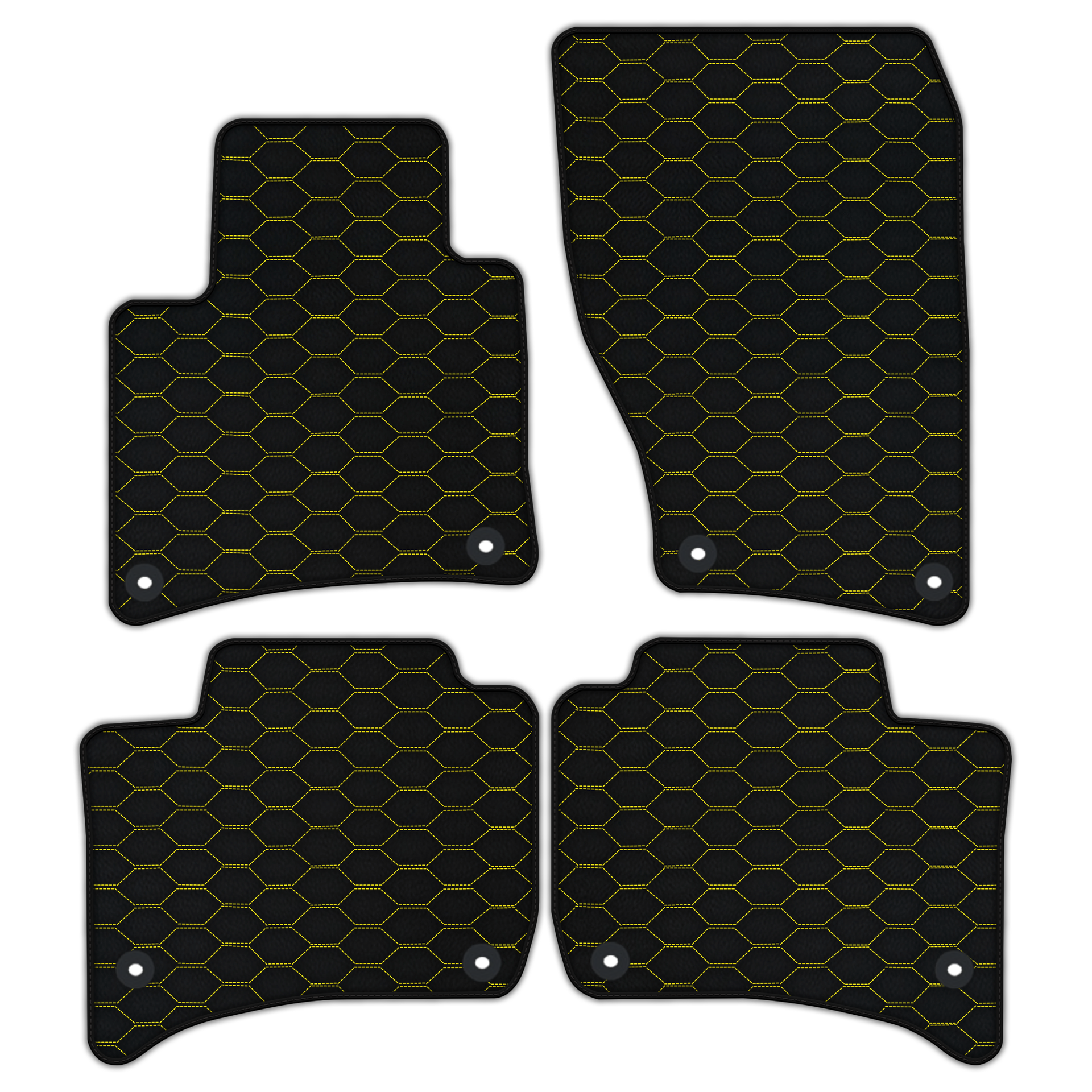 Customizable Leather Floor Mats with Divario Pattern for Porsche Cayenne (2010-2018)