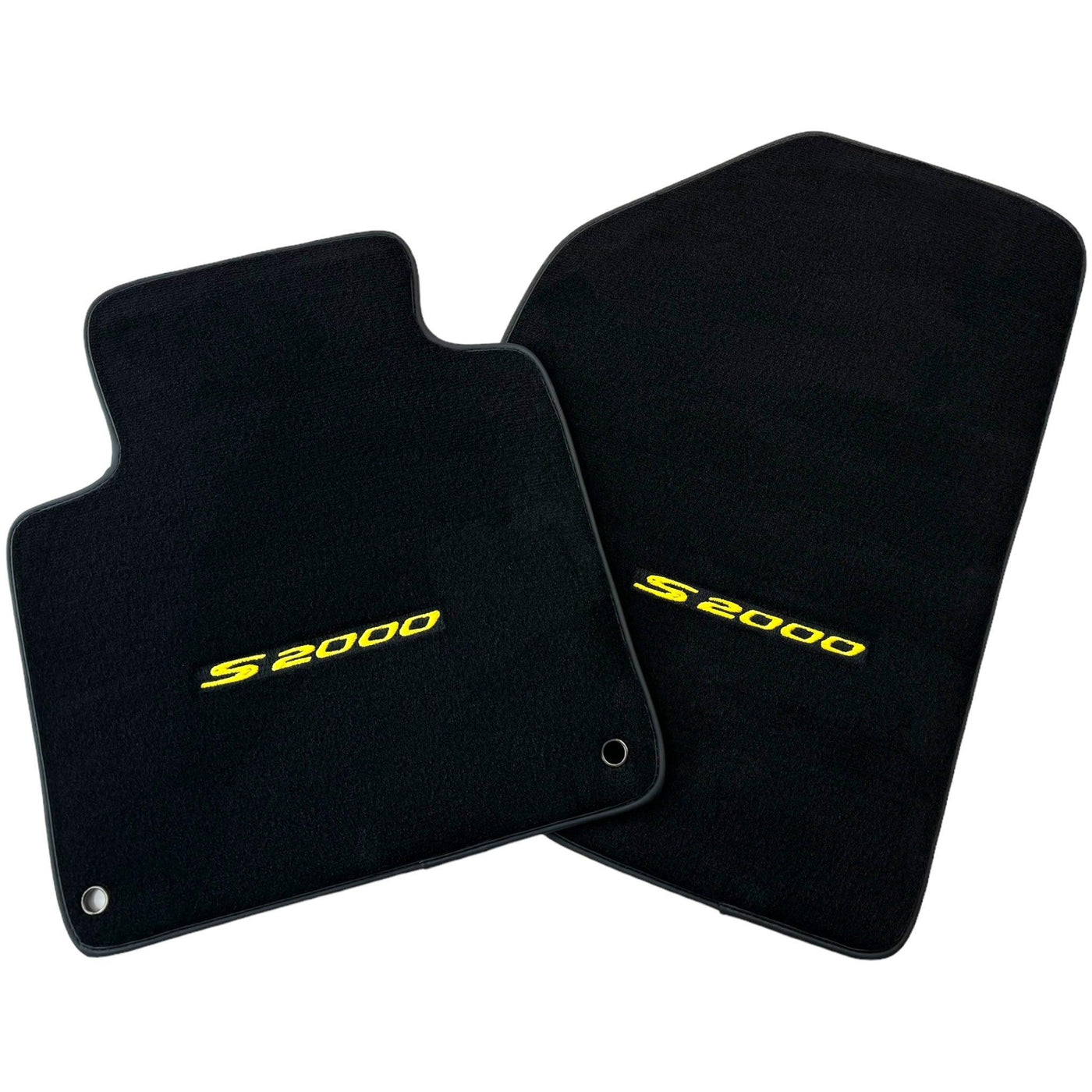 Floor Mats for Honda S2000 (1999–2004) Black Tailored with Yellow S2000 Logo - AutoWin