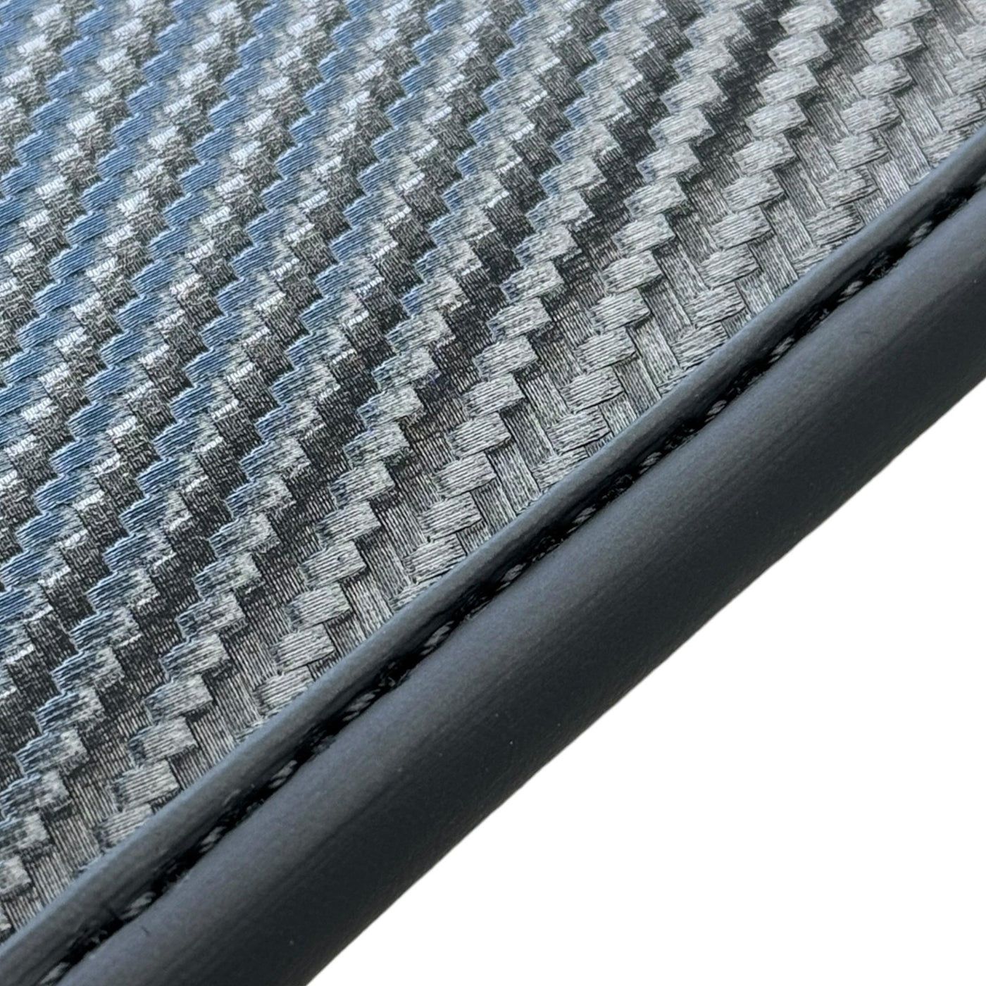 Black Floor Mats for Ferrari 296 GTS (2022-2024) with Carbon Fiber - AutoWin