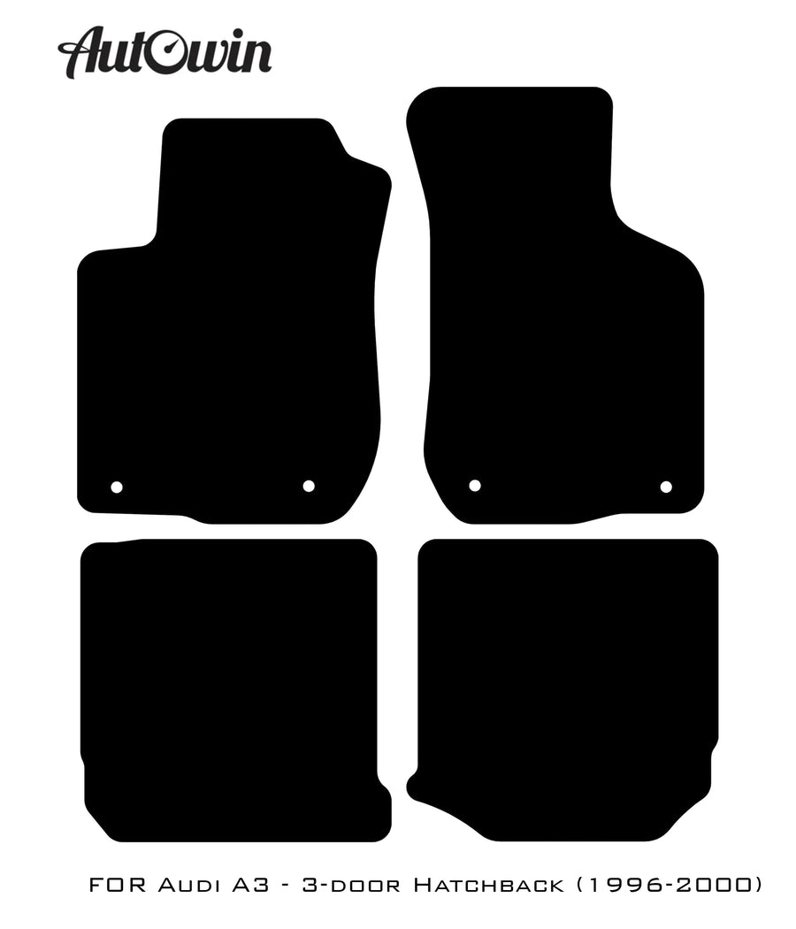 Floor Mats for Audi A3 - 3-door Hatchback (1996-2000) Carpet Germany Flag - AutoWin