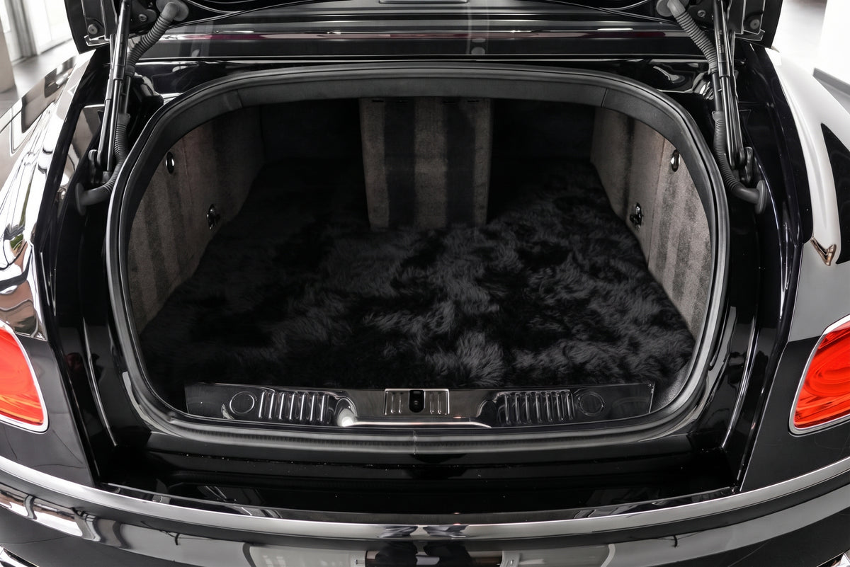 Schwarze Fußmatten für Bentley Flying Spur (2013-2019) mit Leder | Verschiedene Zierfarben