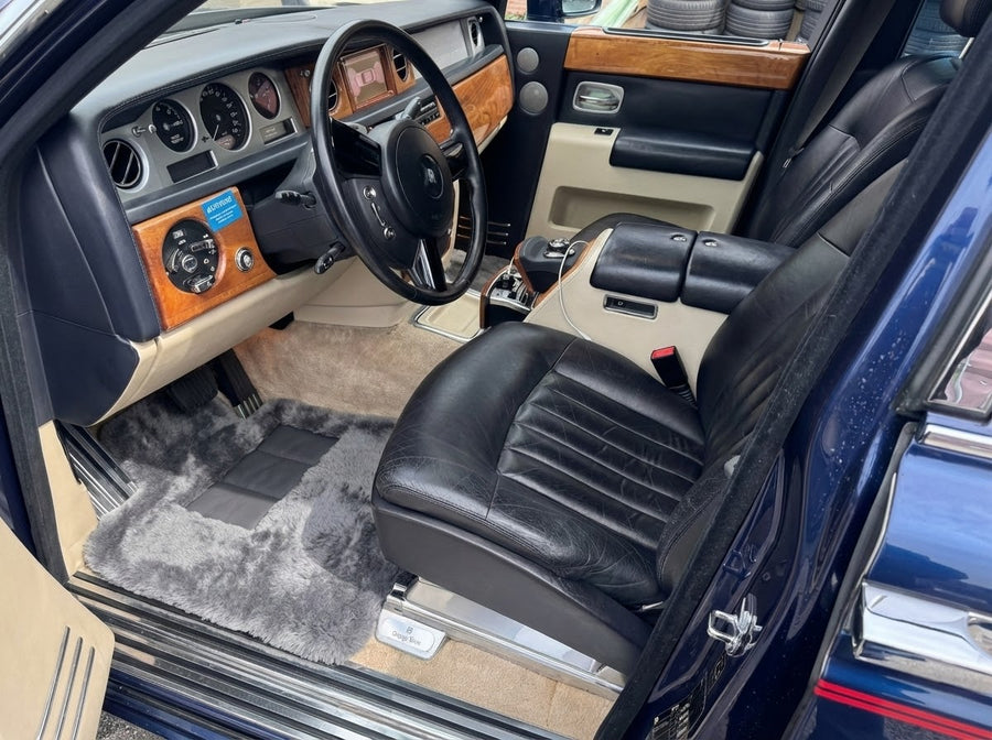 Mørkegrå Saueskinn Bilmatter For Rolls Royce Phantom 2003–2016 Er56 Design Merke