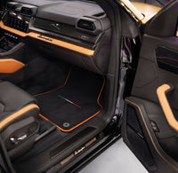Autofußmatten Für Lamborghini Urus Alcantara-Leder Mit Gelber Naht