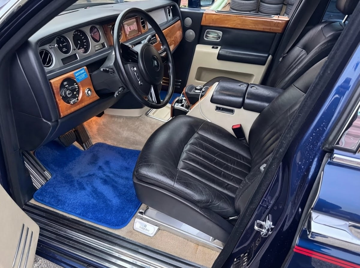 Fußmatten für Rolls Royce Phantom 2003–2016 Blau