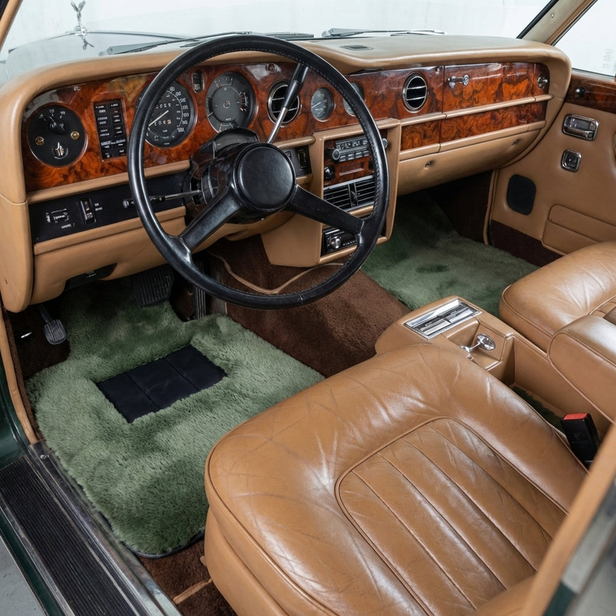 Lys Grønn Saueskinn Bilmatter for Rolls-Royce Wraith (2013–2023)
