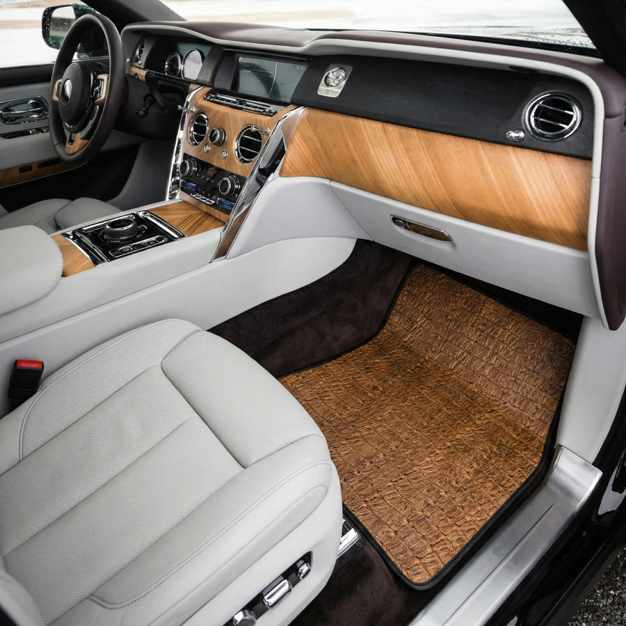 Krokodilleprøvd lær Bilmatter for Rolls-Royce Cullinan (2018-2025)