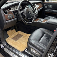 Fußmatten aus medizinischem Schaffell in Naturfarbe für Rolls Royce Ghost Serie I | Relugan