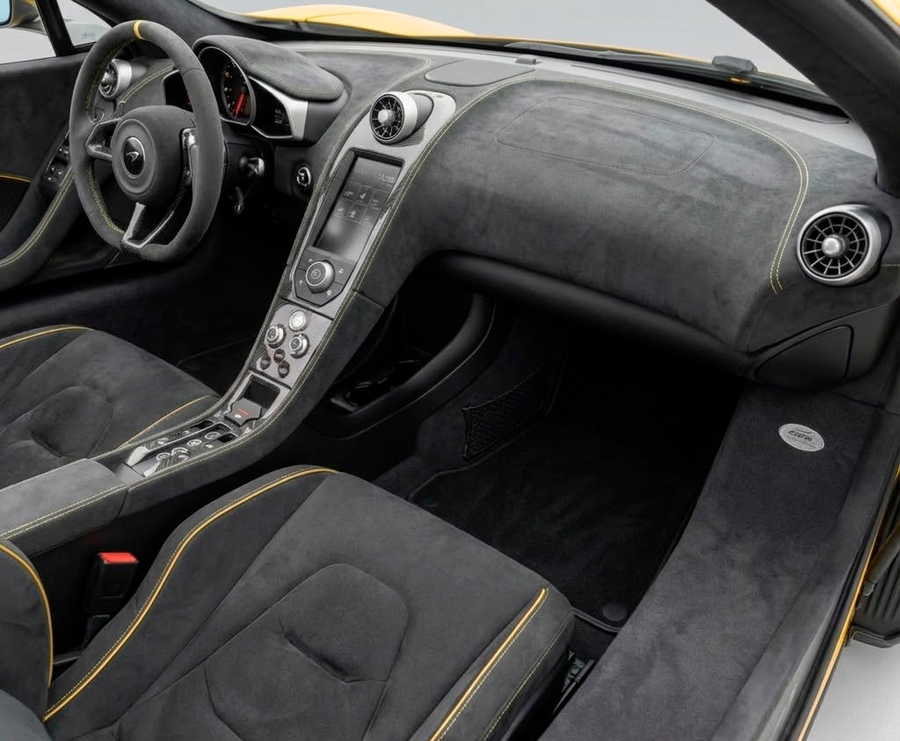 Svart Bilmatter for McLaren 650S (2015-2018) Skreddersydd Teppe Sett AutoWin