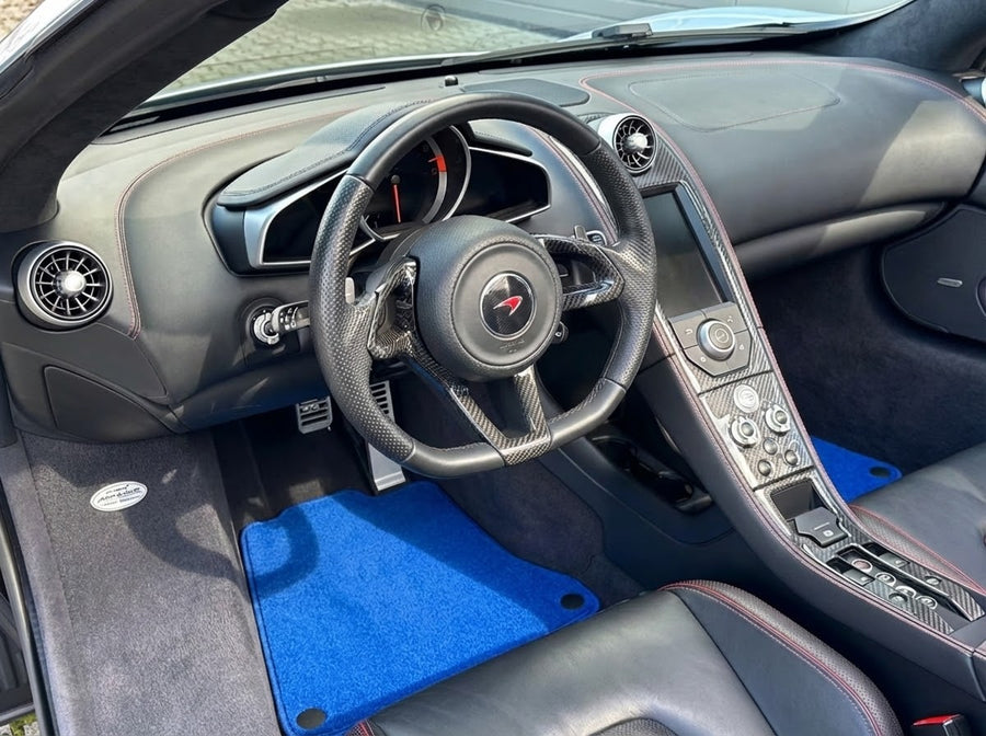 Bilmatter For McLaren MP4-12C (2011–2014) Blå Skreddersydde Matter Sett AutoWin