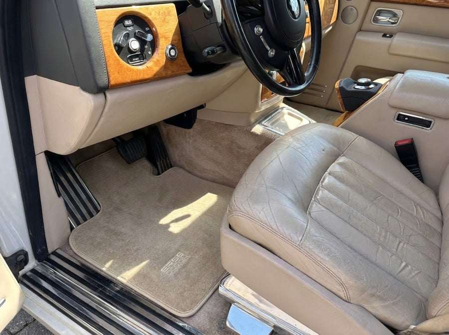 Bilmatter for Rolls Royce Phantom 2003–2016 Beige Er56 Design