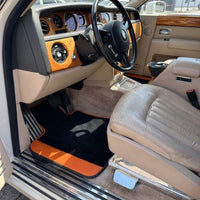 Custom Floor Mats for Rolls Royce Phantom Sedan (2003-2016) with Orange Leather