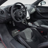 Svarte bilmatter for McLaren 570S Skreddersydde tepper AutoWin