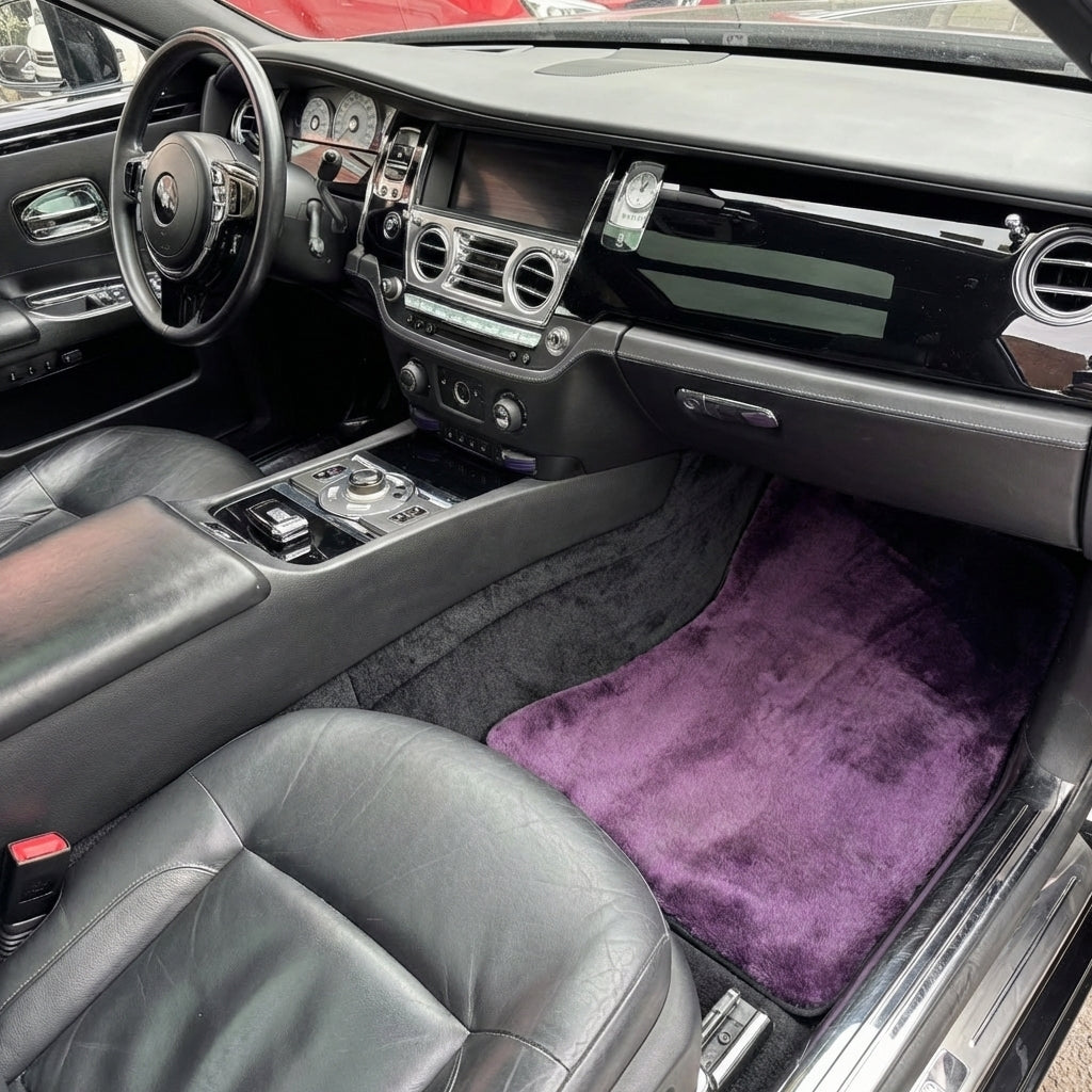 Purple Sheepskin Floor Mats for Rolls-Royce Ghost Series I (2010–2020)