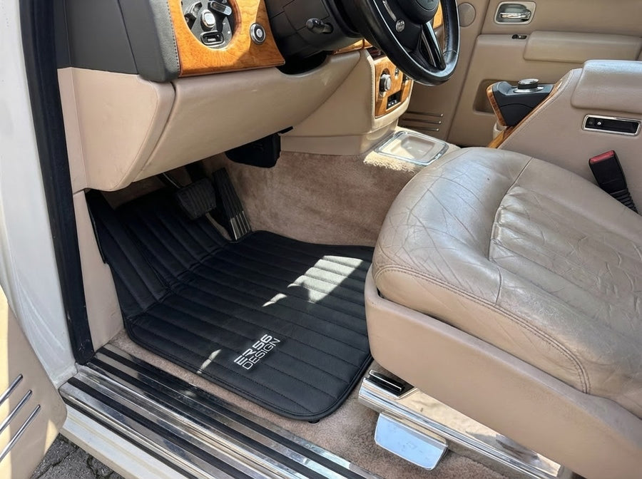 Lær Bilmatter For Rolls Royce Phantom Drophead Coupe 2007–2016 Er56 Design Merke