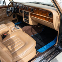 Skreddersydde bilmatter for Rolls Royce Wraith (2013–2023) med blå Alcantara