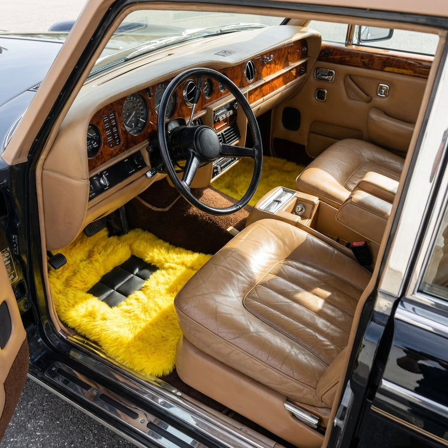 Gule saueskinn Bilmatter for Rolls Royce Wraith (2013–2023) ER56 Design Brand