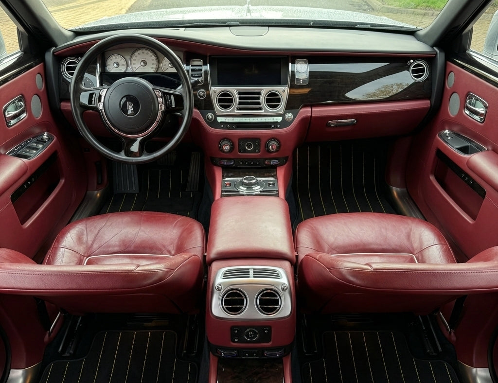 Customizable Leather Floor Mats with Raptor Hex Pattern for Rolls Royce Ghost Series II (2021–2024) - AutoWin