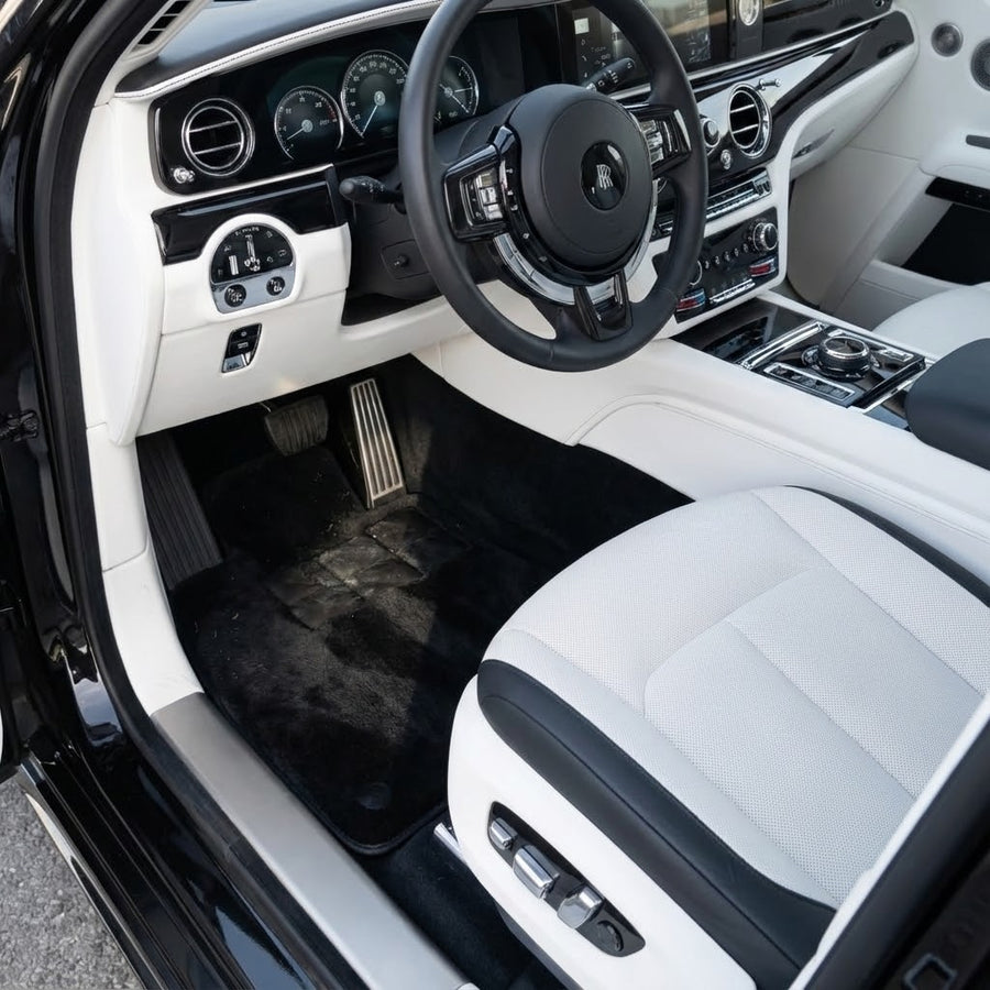 Mørkeblå saueskinn Bilmatter for Rolls-Royce Spectre (2023-2024)