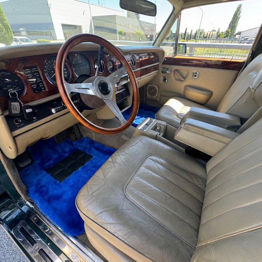 Blå Saueskinn Bilmatter for Rolls-Royce Wraith (2013-2023)
