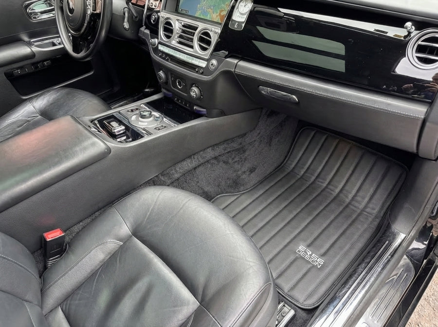 Lær Bilmatter For Rolls Royce Ghost Series I (2010–2020) ER56 Design Brand