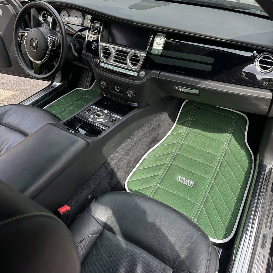 Grønne lær Bilmatter for Rolls Royce Black Badge Ghost Series II (2021-2024)