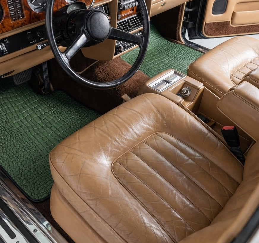 Grønne Skinn Bilmatter for Rolls-Royce Wraith (2013–2023)