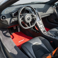 Røde bilmatter for McLaren 650S skreddersydde