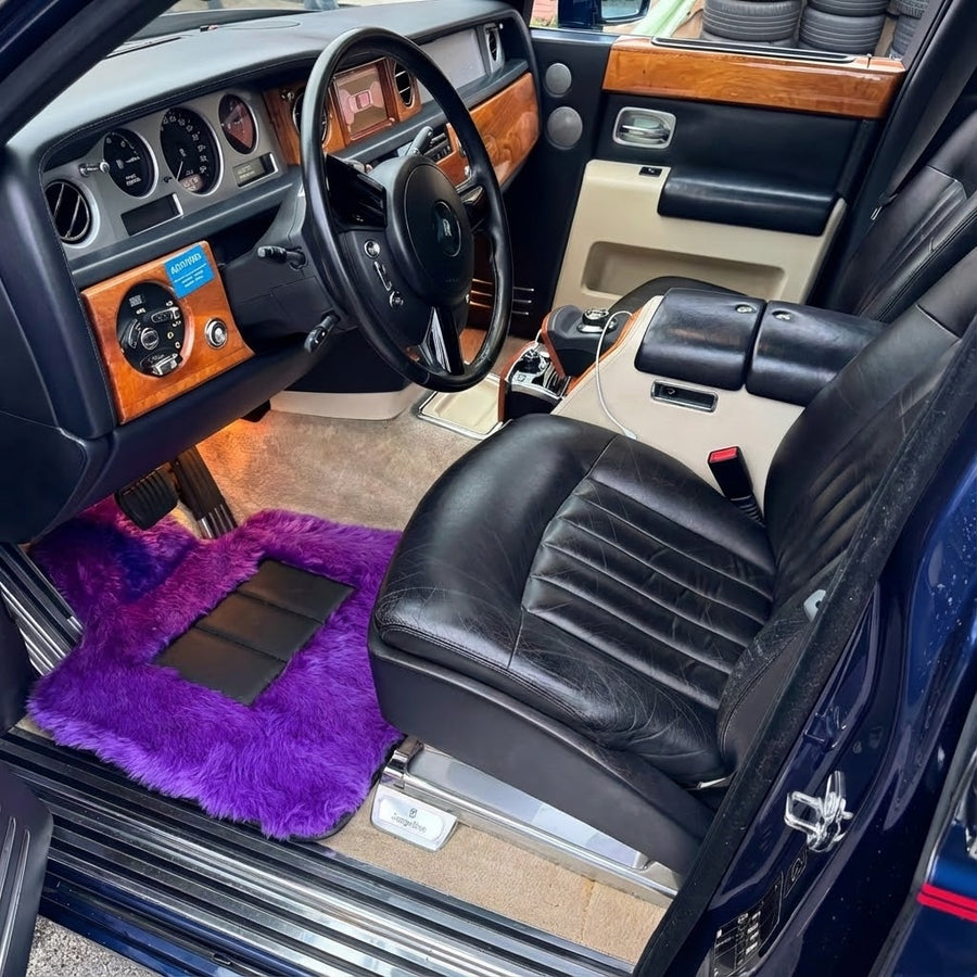 Violette Schaffell-Autofußmatten für Rolls-Royce Phantom VIII (2017-2024)