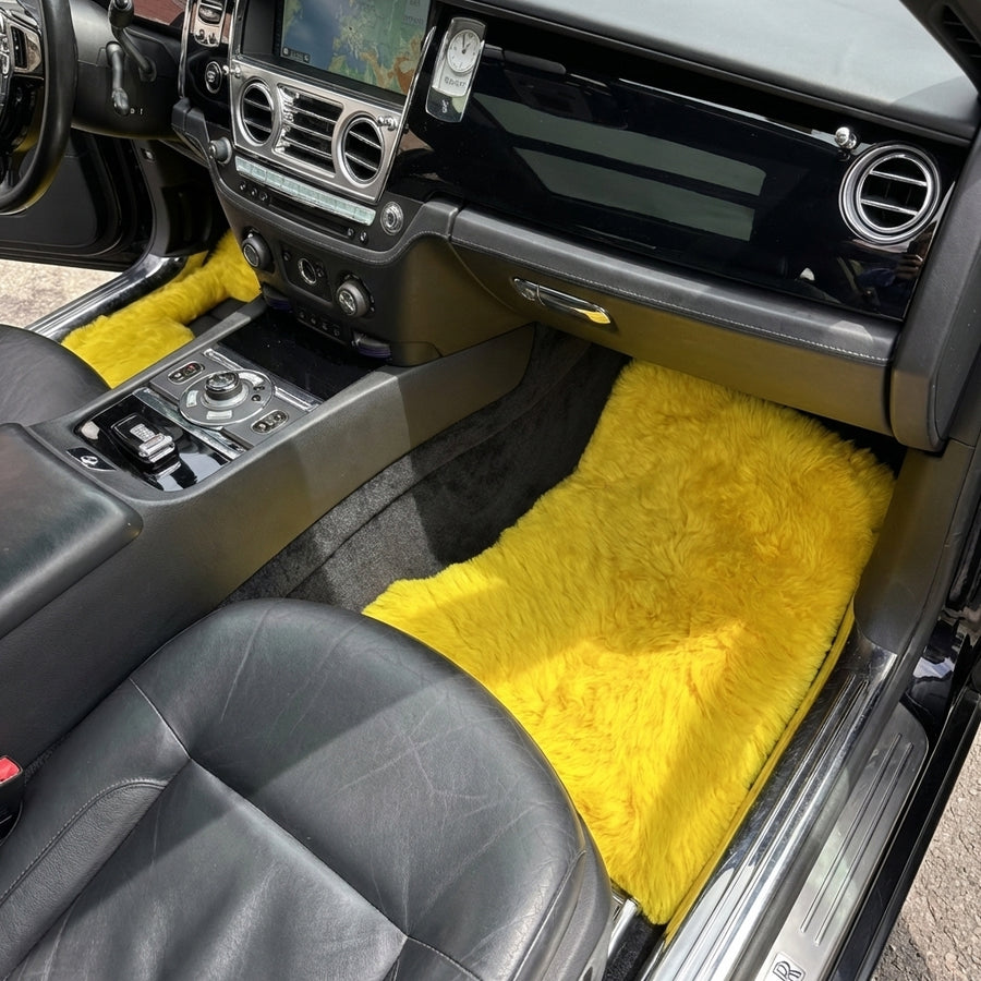 Gule saueskinn Bilmatter for Rolls Royce Ghost Series I (2010–2020) ER56 Design Brand