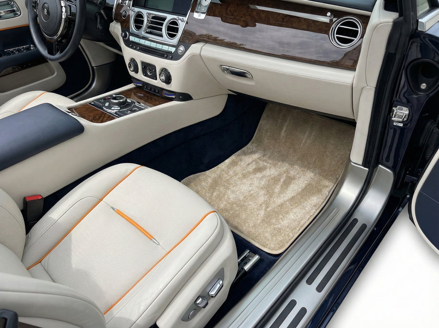 Bilmatter For Rolls Royce Dawn Rr6 2016-2023 Beige Luksuskvalitet