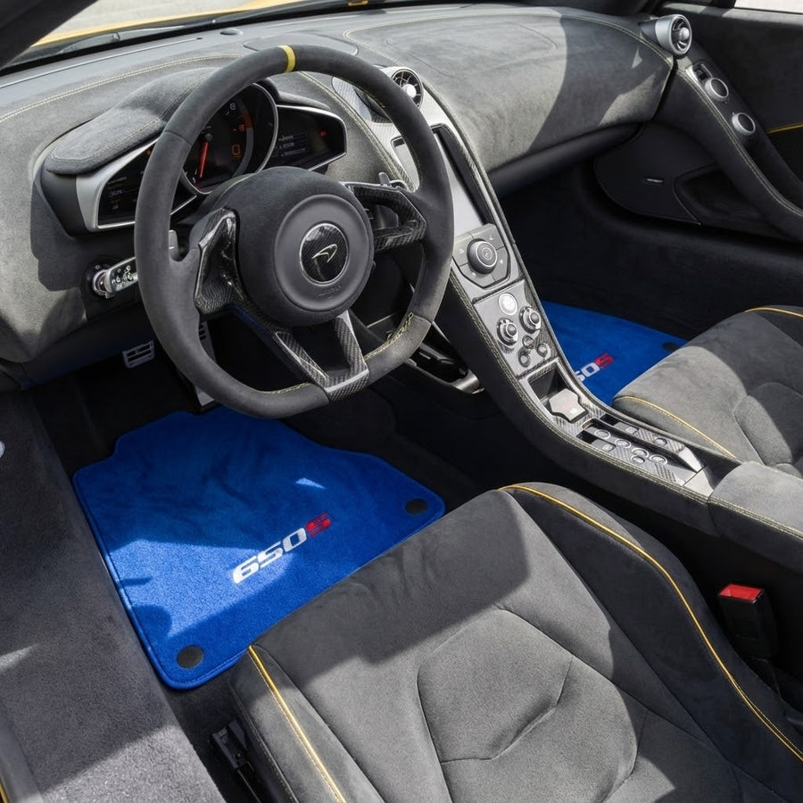Blå Bilmatter For McLaren 650S Skreddersydd