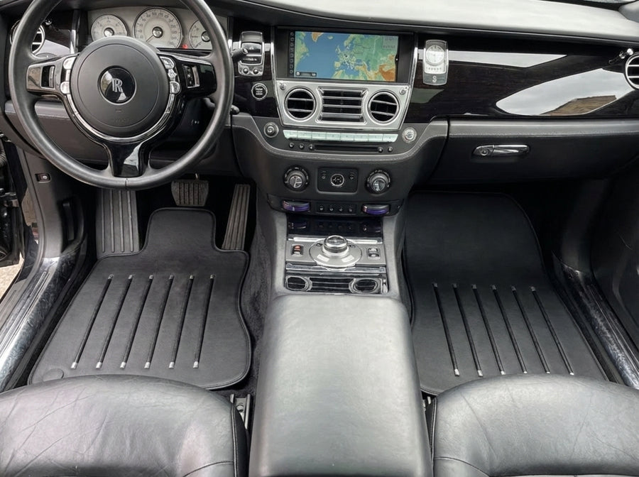 Læderbilmatter for Rolls Royce Black Badge Ghost Series II (2021-2024) Svart