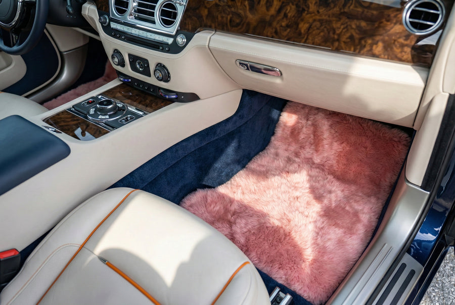Rosa Saueskinn Bilmatter For Rolls Royce Dawn Rr6