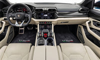 Bilmatter For Lamborghini Urus Alcantara Lær Med Gule Sømmer