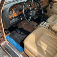 Tilpassede bilmatter for Rolls Royce Shadow (1965-1977) med blå Alcantara