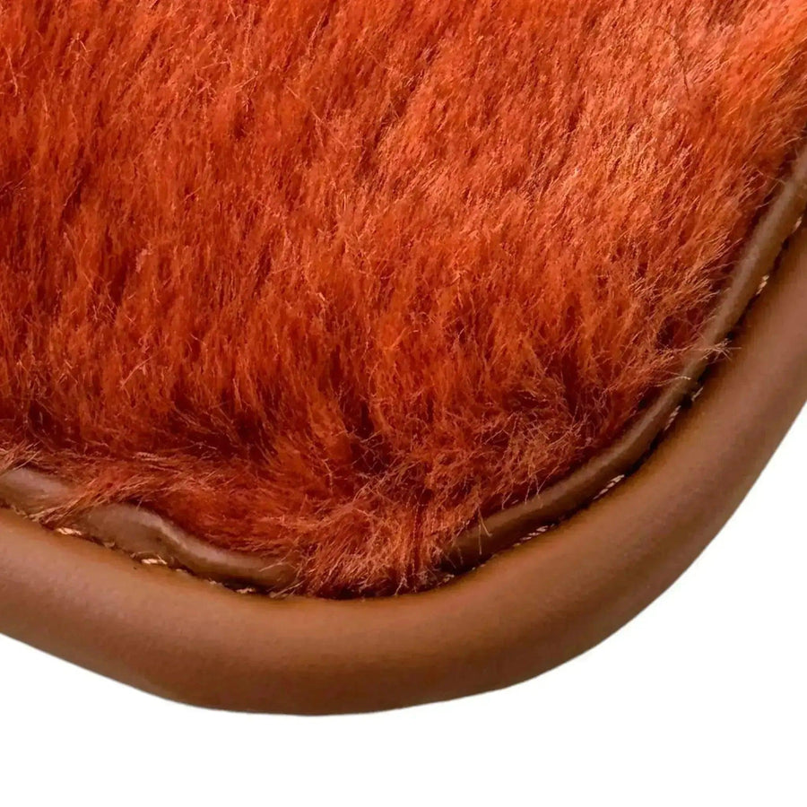 Ginger Color Sheepskin Floor Mats for Rolls-Royce Dawn (2016-2023) - AutoWin