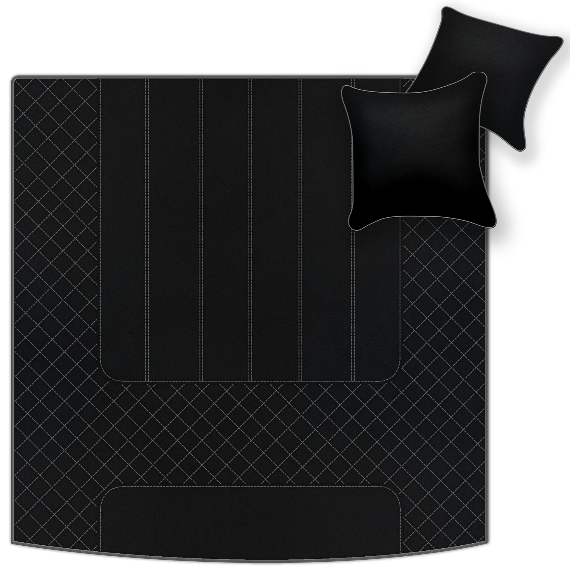 Customizable Leather Floor Mats with Line Pattern for Bentley Mulsanne (2010-2020) - AutoWin