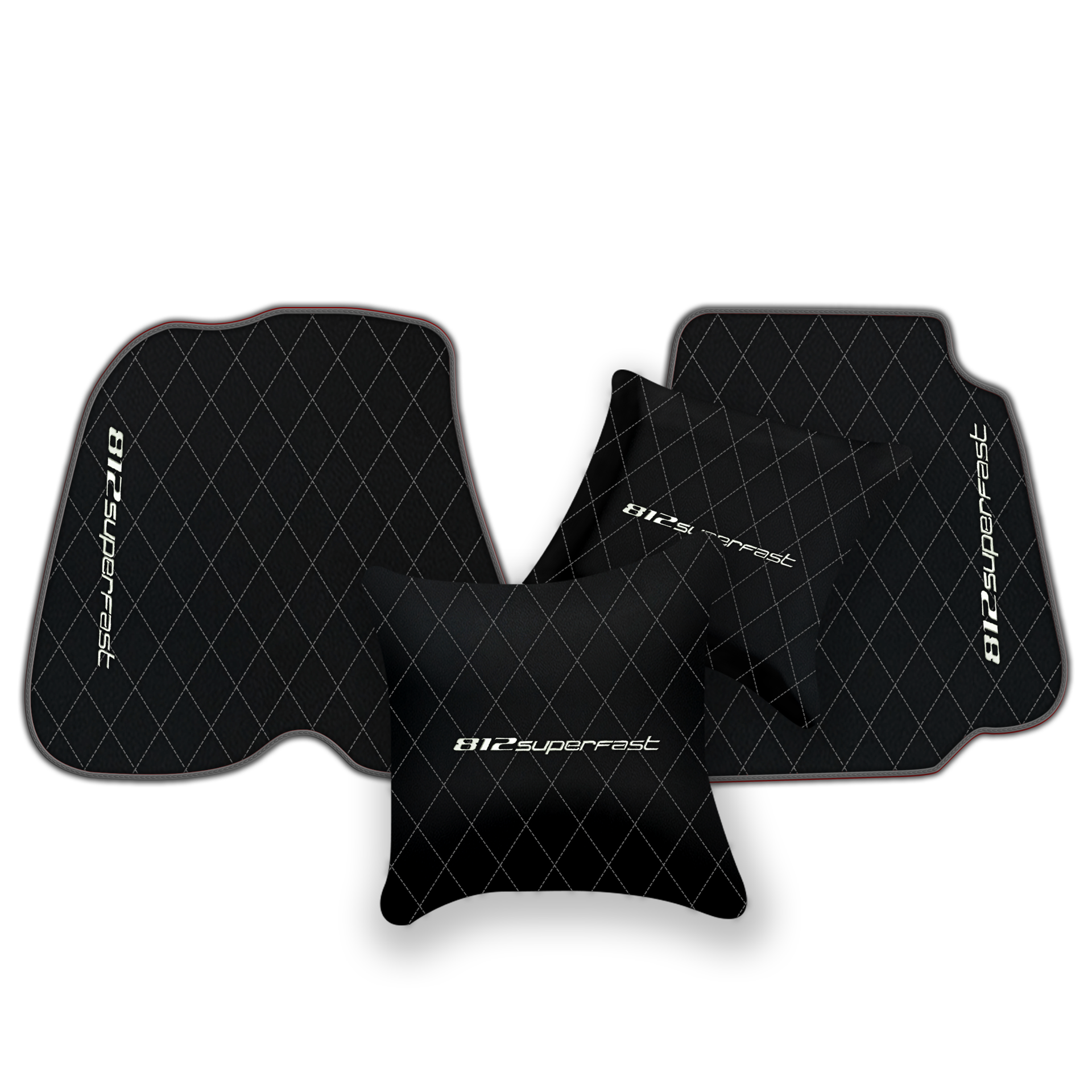 Premium Black Leather Floor Mats for Ferrari F12 (2012-2022)