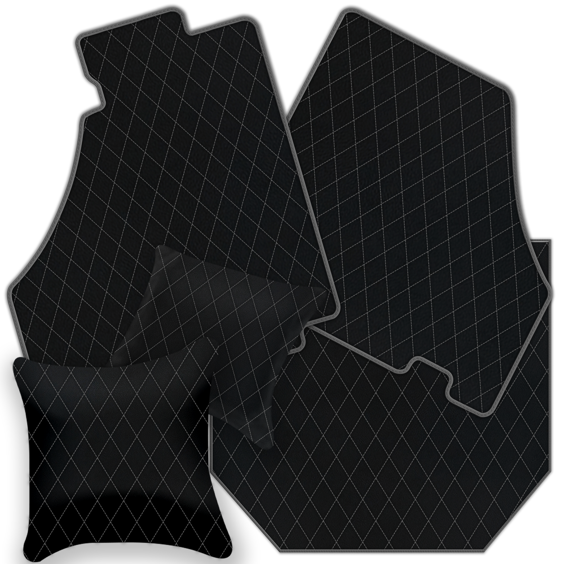 Black Leather Floor Mats for Ferrari 458 GT2 (2012-2015) | AW1 Design