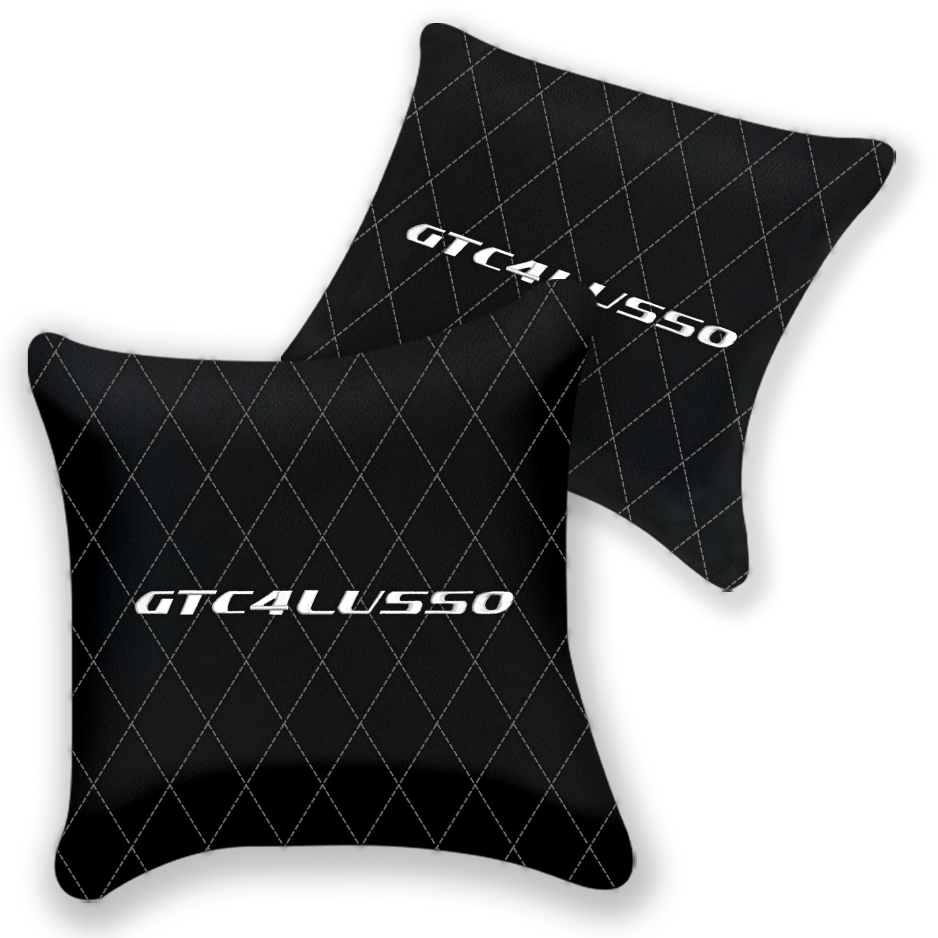 Custom Black Leather Pillows for Ferrari GTC4 Lusso - Set of 2