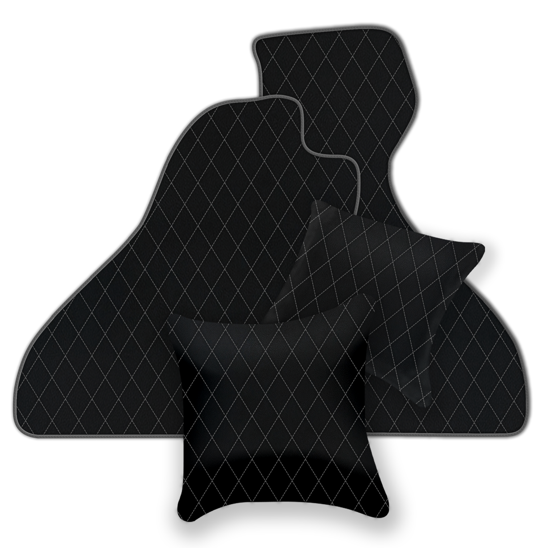 Premium Black Leather Floor Mats for Ferrari F8 Tributo (2019-2023)
