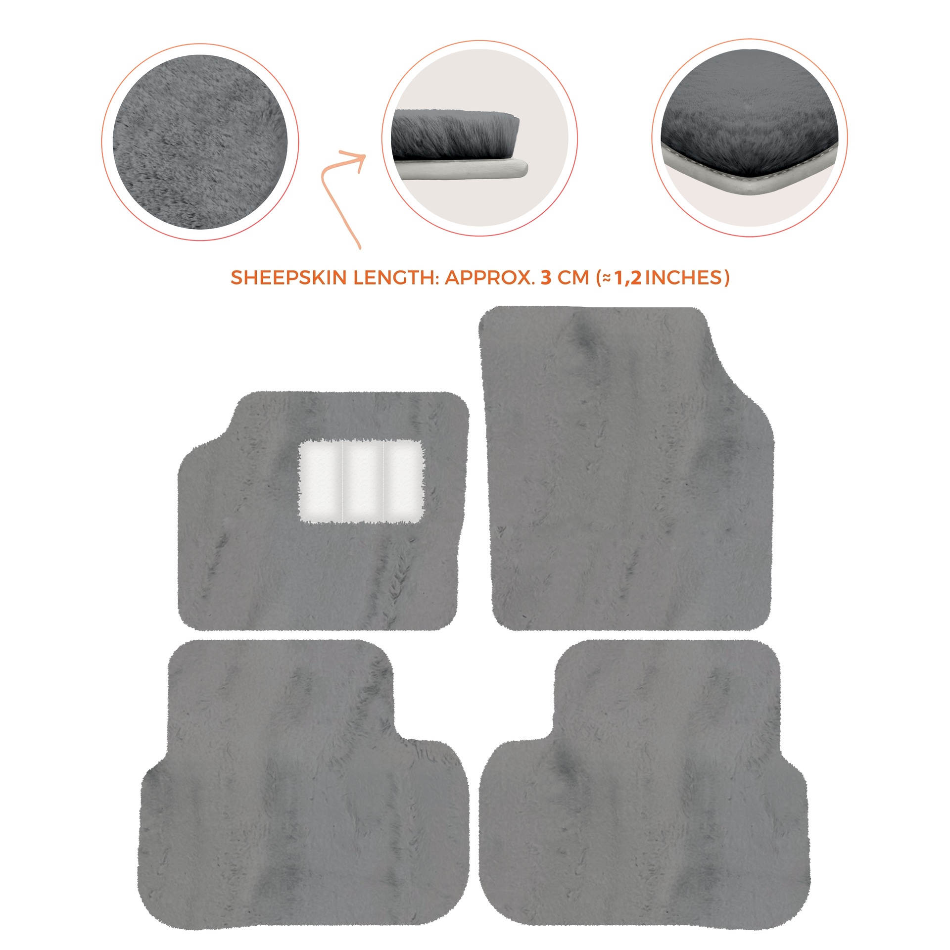 Luxury Sheepskin Floor Mats for Aston Martin V8 Coupe (1996-2000)