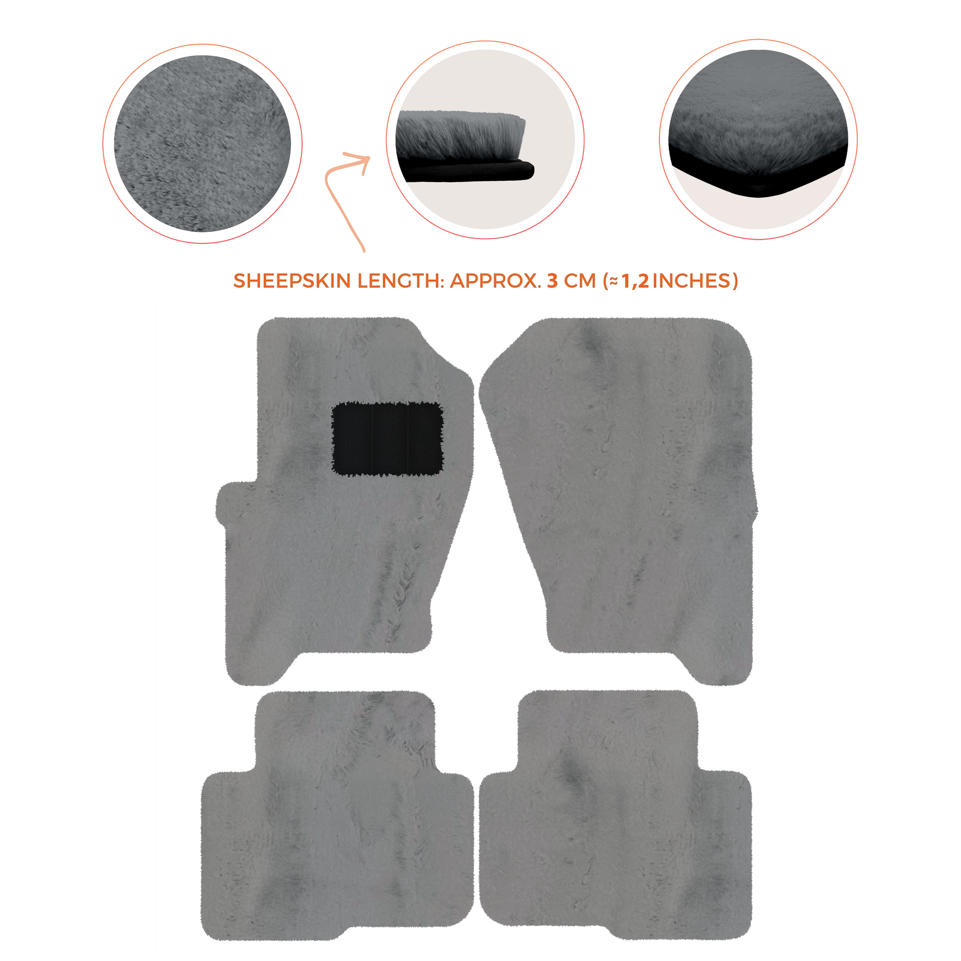 Premium Sheepskin Floor Mats for Land Rover Freelander (2007-2012)