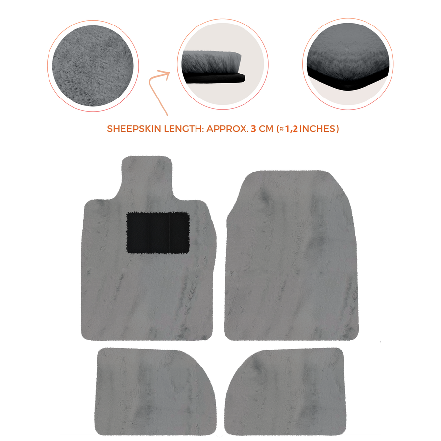 Premium Sheepskin Floor Mats for Porsche 924 (1976-1988)